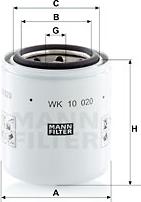 Mann-Filter WK 10 020 - Yakıt Filtresi parcadolu.com