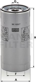 Mann-Filter WK 1080/7 x - Yakıt Filtresi parcadolu.com