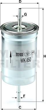 Mann-Filter WK850 - Yakıt Filtresi parcadolu.com