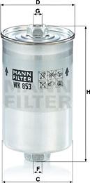Mann-Filter WK 853 - Yakıt Filtresi parcadolu.com