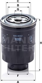 Mann-Filter WK 8052 z - Yakıt Filtresi parcadolu.com