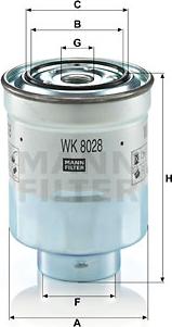 Mann-Filter WK8028Z - Yakıt Filtresi parcadolu.com