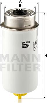 Mann-Filter WK 8158 - Yakıt Filtresi parcadolu.com