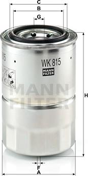 Mann-Filter WK 815 x - Yakıt Filtresi parcadolu.com