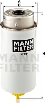 Mann-Filter WK 8104 - YAKIT FILTRESI  FORD TRANSIT 2.0 TD-CI 92KW-125HP 02-04 2.4 TD-CI 101KEW-137HP parcadolu.com