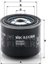 Mann-Filter WK 811/86 - Yakıt Filtresi parcadolu.com