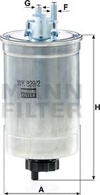Mann-Filter WK 829/2 - Yakıt Filtresi parcadolu.com