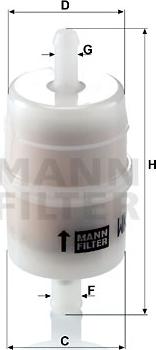 Mann-Filter WK 32/6 - Yakıt Filtresi parcadolu.com