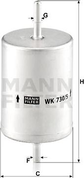 Mann-Filter WK 730/5 - Yakıt Filtresi parcadolu.com