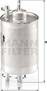 Mann-Filter WK 720/1 - Yakıt Filtresi parcadolu.com