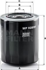 Mann-Filter WP 928/81 - YAG FILTRESI MAZDA parcadolu.com