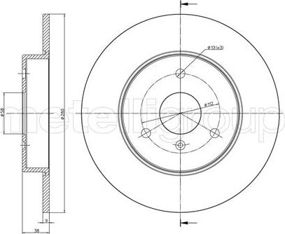 Metelli 23-0538C - Fren Diski parcadolu.com