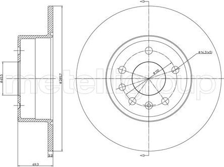 Metelli 23-0607C - Fren Diski parcadolu.com