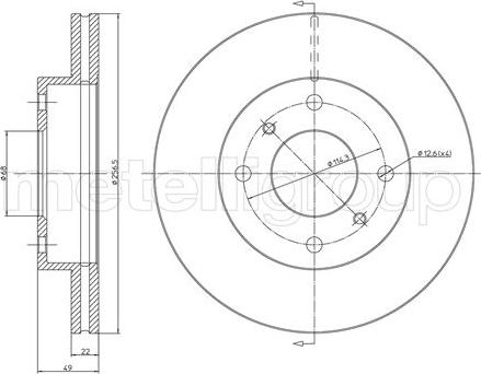 Metelli 23-0249C - Fren Diski parcadolu.com