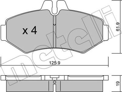 Metelli 22-0572-0 - Fren Balata Seti, Diskli Fren parcadolu.com