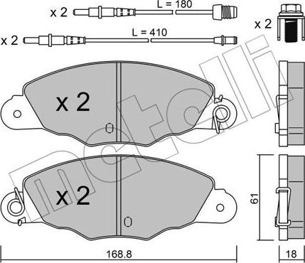 Metelli 22-0334-0 - Fren Balata Seti, Diskli Fren parcadolu.com