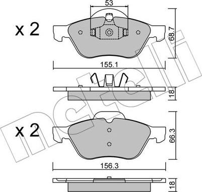 Metelli 22-0335-0 - Fren Balata Seti, Diskli Fren parcadolu.com