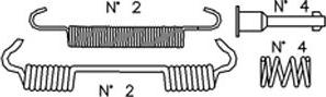 Metelli K374 - Aksesuar seti, Fren pabucu parcadolu.com