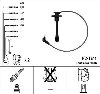 NGK 9616 - Buji Kablosu Seti parcadolu.com