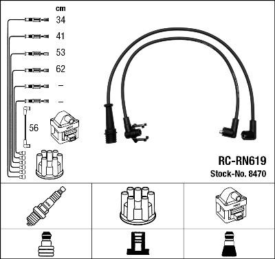 NGK 8470 - Buji Kablosu Seti parcadolu.com