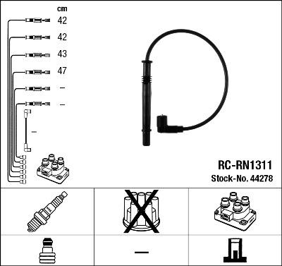 NGK 44278 - Buji Kablosu Seti parcadolu.com