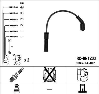 NGK 4081 - Buji Kablosu Seti parcadolu.com