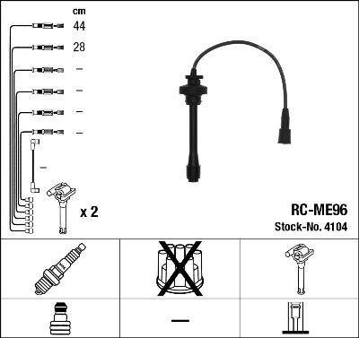 NGK 4104 - Buji Kablosu Seti parcadolu.com