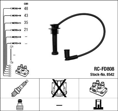 NGK 8542 - Buji Kablosu Seti parcadolu.com