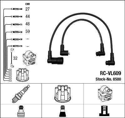 NGK 8500 - Buji Kablosu Seti parcadolu.com