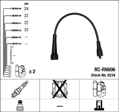 NGK 8234 - Buji Kablosu Seti parcadolu.com