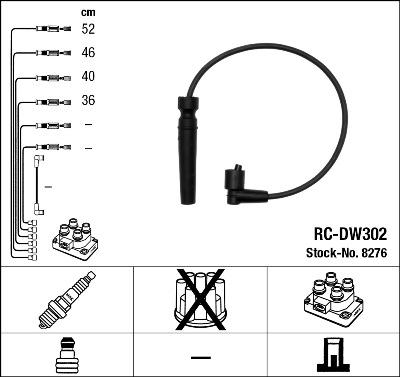 NGK 8276 - Buji Kablosu Seti parcadolu.com