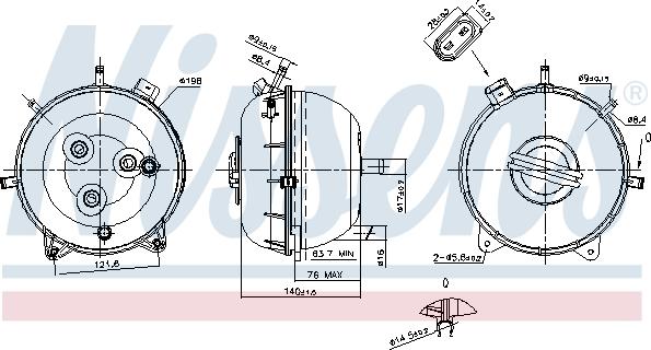 Nissens 996134 - Yedek Su Deposu, Genleşme Tankı parcadolu.com