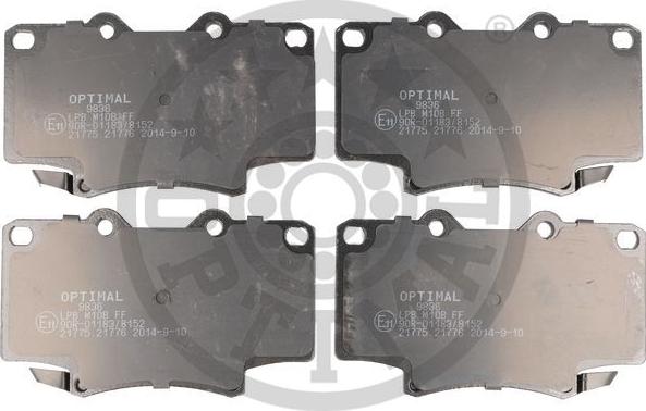 Optimal 9836 - Fren Balata Seti, Diskli Fren parcadolu.com