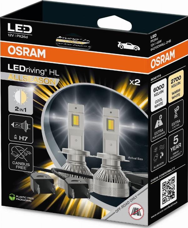 OSRAM 64210DWALL-2HB - Ampul, Uzun Huzme Far parcadolu.com