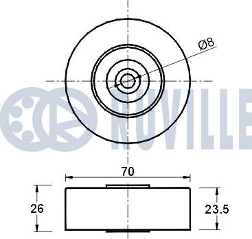 Ruville 540448 - Alternatör Gergi Rulmanı parcadolu.com