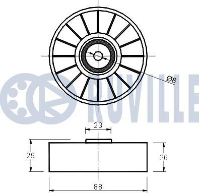 Ruville 540452 - Alternatör Gergi Rulmanı parcadolu.com