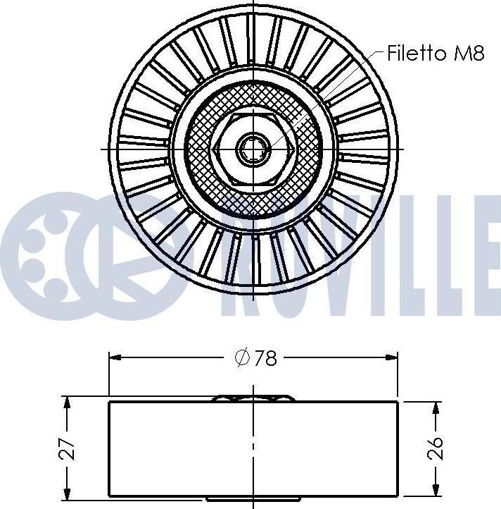 Ruville 540555 - Alternatör Gergi Rulmanı parcadolu.com