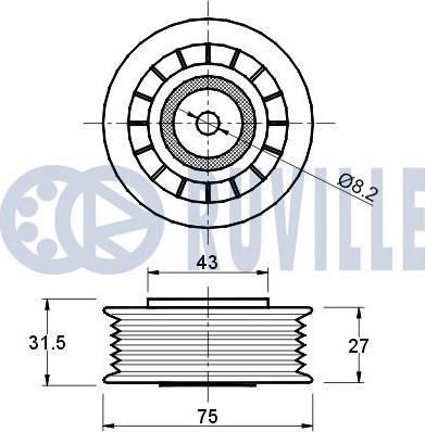 Ruville 540063 - Alternatör Gergi Rulmanı parcadolu.com