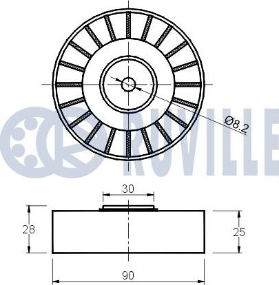 Ruville 540141 - Alternatör Gergi Rulmanı parcadolu.com