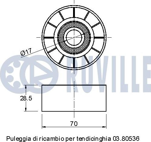 Ruville 540868 - Alternatör Gergi Rulmanı parcadolu.com