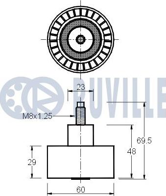 Ruville 540806 - Saptırma / Kılavuz Makarası, Triger Kayışı parcadolu.com