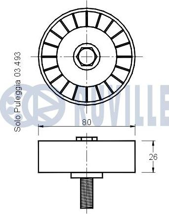 Ruville 540883 - Alternatör Gergi Rulmanı parcadolu.com