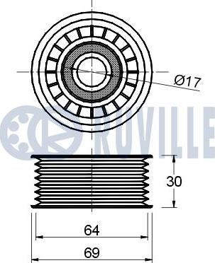 Ruville 540836 - Alternatör Gergi Rulmanı parcadolu.com