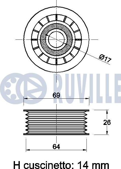 Ruville 540763 - Alternatör Gergi Rulmanı parcadolu.com