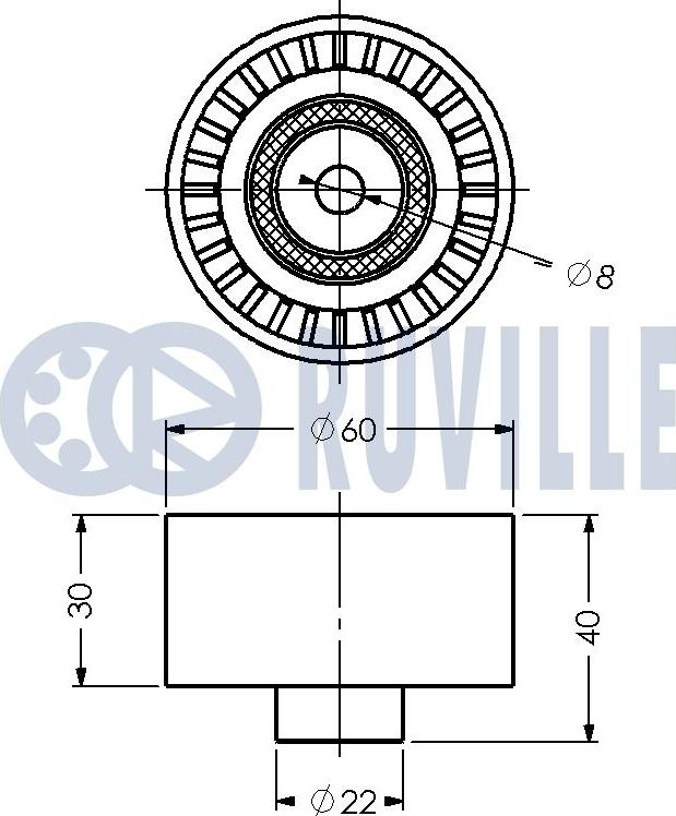 Ruville 541518 - Saptırma / Kılavuz Makarası, Triger Kayışı parcadolu.com