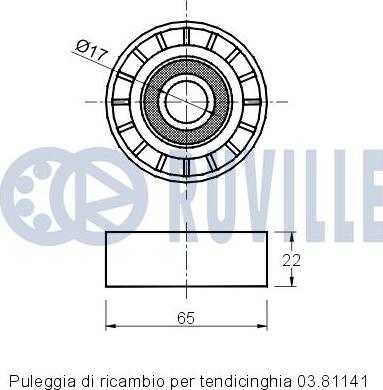 Ruville 541841 - Alternatör Gergi Rulmanı parcadolu.com