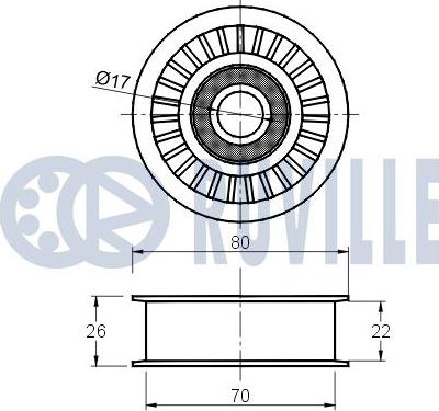 Ruville 541816 - Alternatör Gergi Rulmanı parcadolu.com