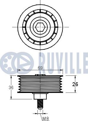 Ruville 541781 - Alternatör Gergi Rulmanı parcadolu.com