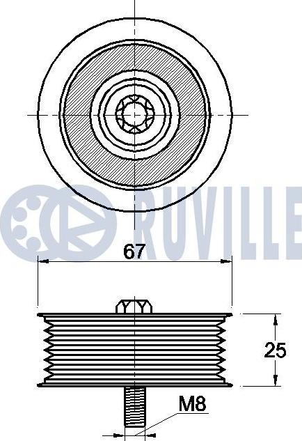 Ruville 542483 - Alternatör Gergi Rulmanı parcadolu.com