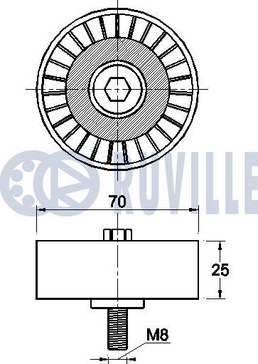 Ruville 542573 - Alternatör Gergi Rulmanı parcadolu.com